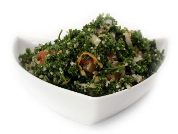 Lebanese Tabouli salad in a white bowl